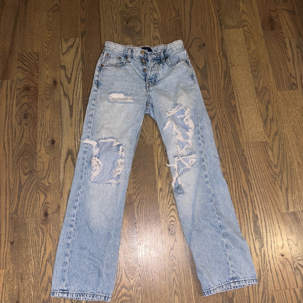 Distressed Light Blue Jeans